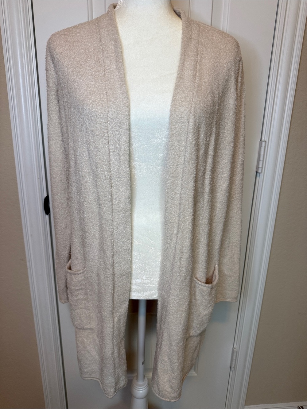 Barefoot Dreams Cozy Chic Lite Line Cream Cardigan Medium